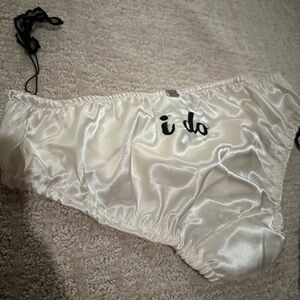 “I Do” For Love & Lemons Skivvies Satin Panties - Small
